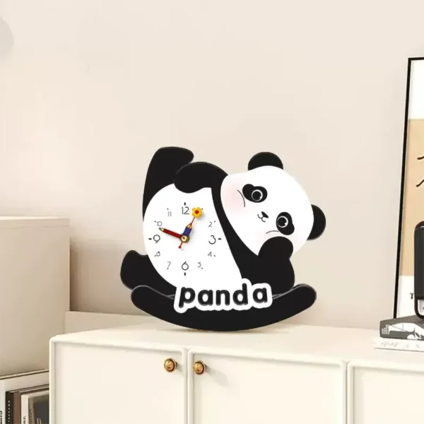 Wobbling Panda Design Creative Clock Desk Decor Ornament