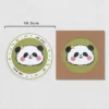 WPLSCS000327 Cute Panda Ceramic Coaster Non-Slip Cork Premium Gift