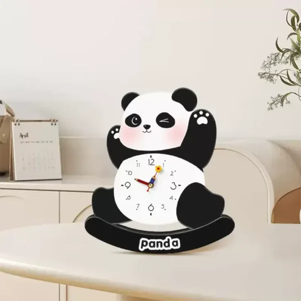 Wobbling Panda Design Creative Clock Desk Decor Ornament
