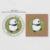 WPLSCS000328 Cute Panda Ceramic Coaster Non-Slip Cork Premium Gift