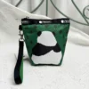 WPBGHB000216 Cartoon Panda Printed Small Square HandBag Mini Clutch Green