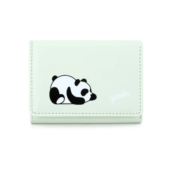 WPBGWC000202 Multi-Color Cute Cartoon Panda Mini Wallet Mini Card Holder Green