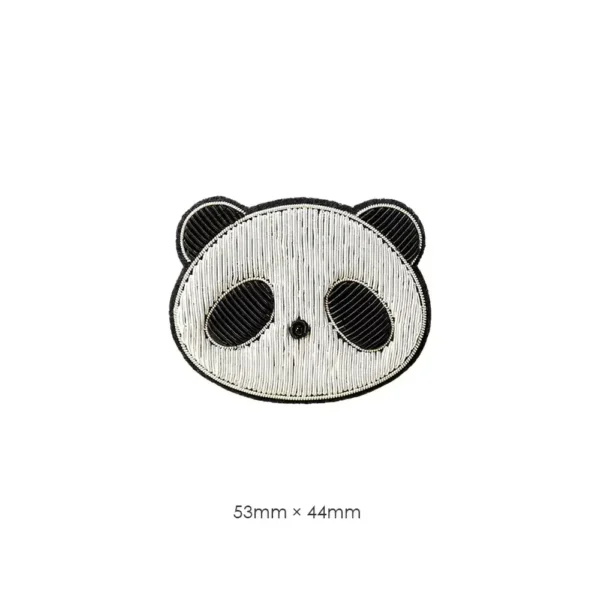 WPDCBR000187 Handmade Embroidery Cute Panda Brooch Lapel Pin Accessory