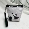 WPBGHB000217 Cartoon Panda Printed Small Square HandBag Mini Clutch Light Grey