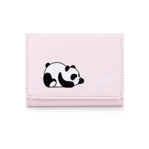 WPBGWC000200 Multi-Color Cute Cartoon Panda Mini Wallet Mini Card Holder Pink