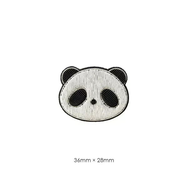 WPDCBR000188 Handmade Embroidery Cute Panda Brooch Lapel Pin Accessory