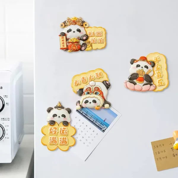 WPDCFM000034-0037-02 Best Wishes Cute Panda Fridge Magnet Lucky Gift Travel Souvenir
