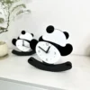 WPHHCL000243-02 Cartoon Creative Panda Bobblehead Design Silent Clock