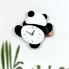 WPHHCL000241-01 Cartoon Creative Panda Wall Clock Decorative Silent Clock