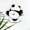 WPHHCL000241-02 Cartoon Creative Panda Wall Clock Decorative Silent Clock