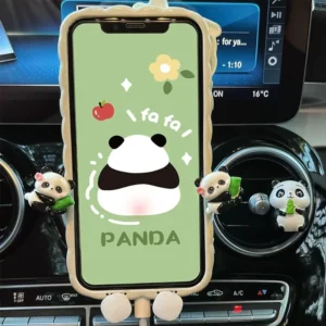 Cartoon Cute 3D Panda Car Phone Holder Accessory