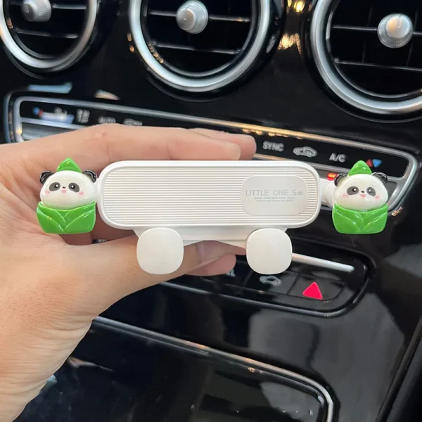 Cartoon Cute 3D Panda Car Phone Holder Accessory