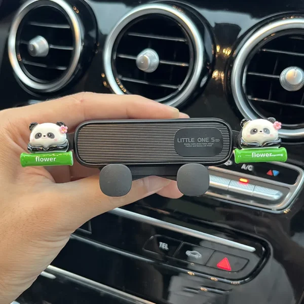 Cartoon Cute 3D Panda Car Phone Holder Accessory