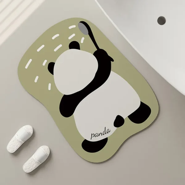 Cartoon Cute Panda Absorbent Quick-Dry Bath Mat Home Rug