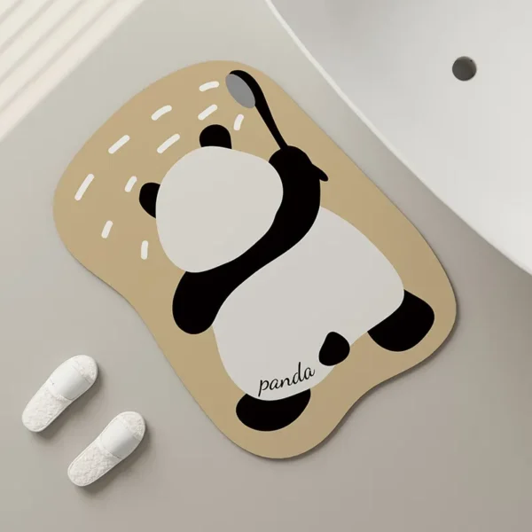 Cartoon Cute Panda Absorbent Quick-Dry Bath Mat Home Rug
