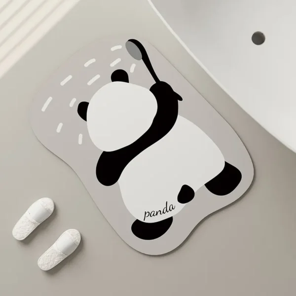 Cartoon Cute Panda Absorbent Quick-Dry Bath Mat Home Rug