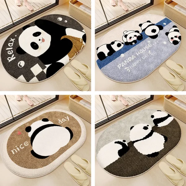 WPHHCR000080-0093-01 Cartoon Cute Panda Bathroom Non-Slip Rug Mat