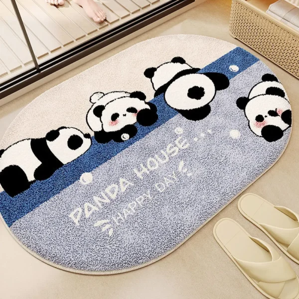 WPHHCR000080 Cartoon Cute Panda Bathroom Non-Slip Rug Mat