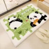 WPHHCR000081 Cartoon Cute Panda Bathroom Non-Slip Faux Cashmere Rug Mat
