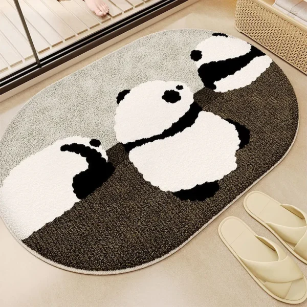WPHHCR000084 Cartoon Cute Panda Bathroom Non-Slip Rug Mat