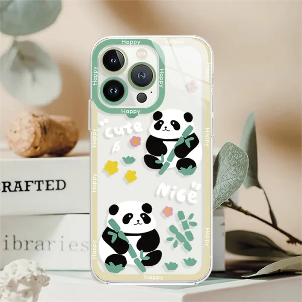 WPASPC000737-0768-02 Cartoon Cute Panda in Spring Apple iPhone Protective Case