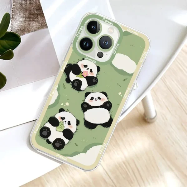 WPASPC000737-0768-03 Cartoon Cute Panda in Spring Apple iPhone Protective Case