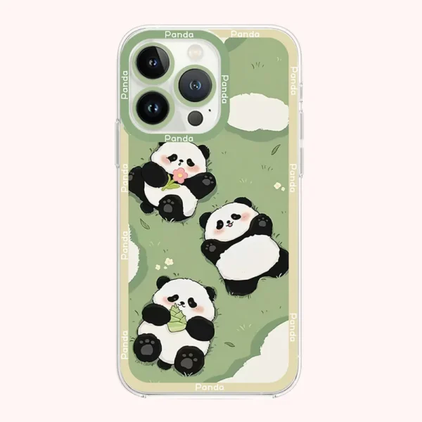 WPASPC000753 Cartoon Cute Panda in Spring Apple iPhone Protective Case