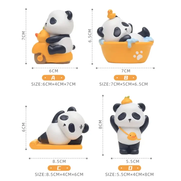 WPDTOM000046-0049-05 Cartoon Cute Panda Mini Desk Decor Ornament Home Decoration