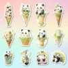 Cartoon Cute Panda Sticker Waterproof Notebook Planner Decals