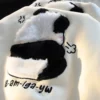 WPCTSS000299-03 Cartoon Cute Plush Panda Hooded Sweatshirt for Women