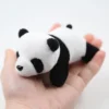 WPDCBR000143-03 Cartoon Lying Panda Plush Toy Doll Brooch Pin