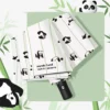 Cartoon Panda and Bamboo Automatic Umbrella Sun and Rain