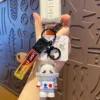 Cartoon Panda Astronaut Keychain Light-Up Feature Bag Charm