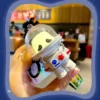Cartoon Panda Astronaut Keychain Light-Up Feature Bag Charm