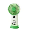 WPLSFN000243-03 Cartoon Panda Bamboo Mini Handheld Fan with Display