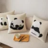 WPHHCS000010-0017-02 Cartoon Panda Embroidery Decorative Throw Pillow Cushion