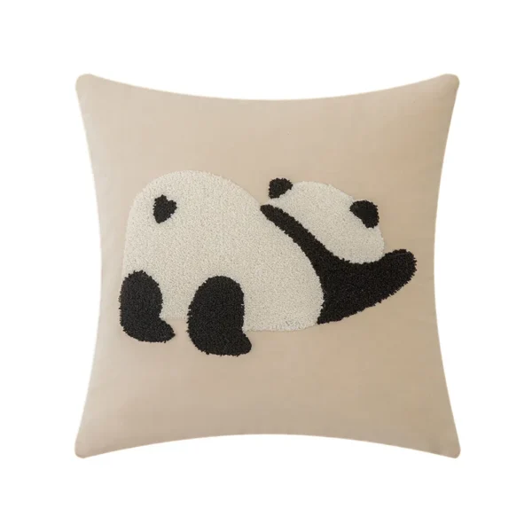 WPHHCS000010 Cartoon Panda Embroidery Decorative Throw Pillow Cushion