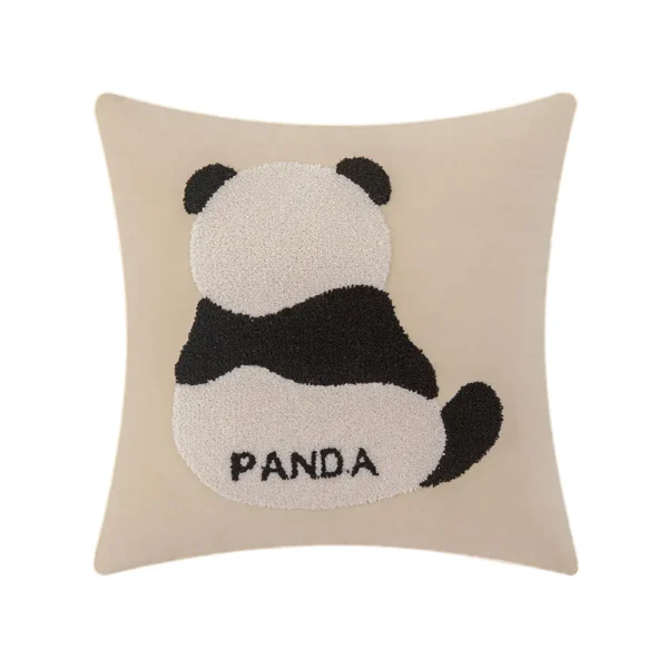 WPHHCS000012 Cartoon Panda Embroidery Decorative Throw Pillow Cushion