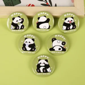 WPDCBR000193-0198 Cartoon Panda Hua Hua Badge Pin Bag Accessory