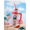 WPLSCPTM0136 Cartoon Panda Insulated Cup Large Capacity Thermos with Straw