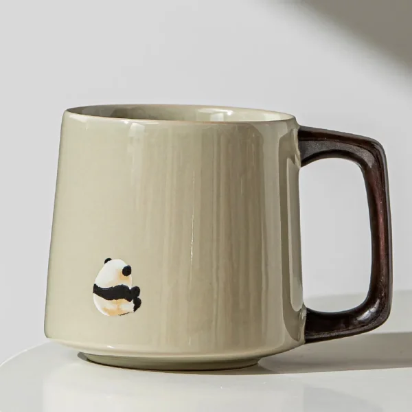 WPLSCPMU0184 High-End Handcrafted Panda Pattern Ceramic Mug