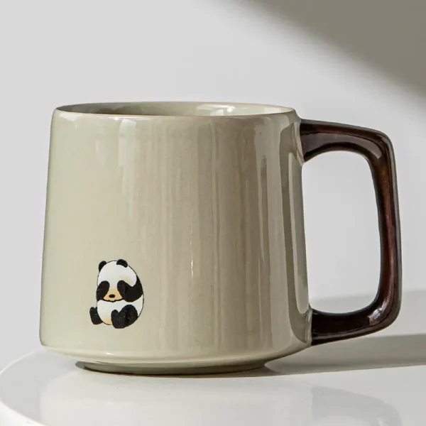 WPLSCPMU0185 High-End Handcrafted Panda Pattern Ceramic Mug