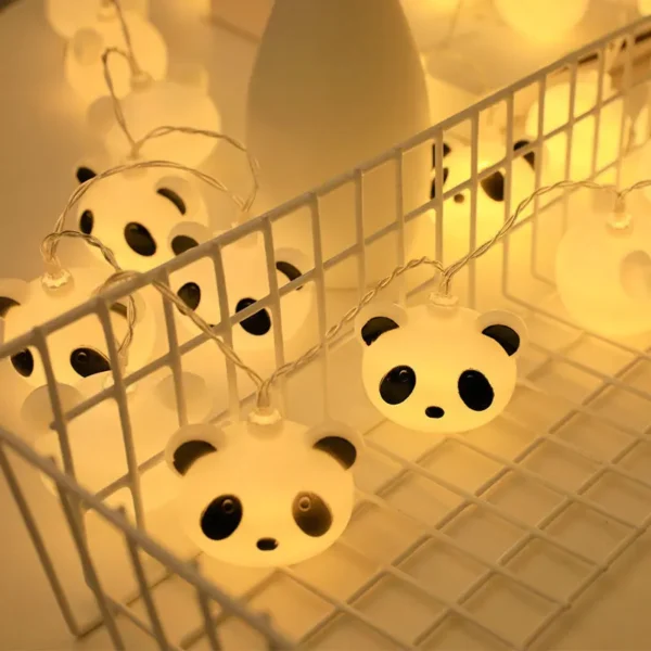 Cartoon Panda LED String Light Cute Decorative Room Night Light