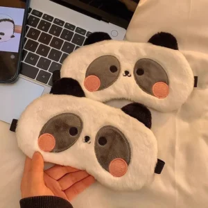 WPLSEM000247-01 Cartoon Panda Light-Blocking Eye Mask