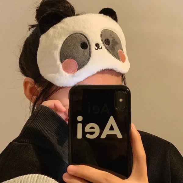WPLSEM000247-02 Cartoon Panda Light-Blocking Eye Mask