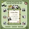 WPDCFM000031-01 Cartoon Panda Magnetic Dry-Erase Fridge Message Board