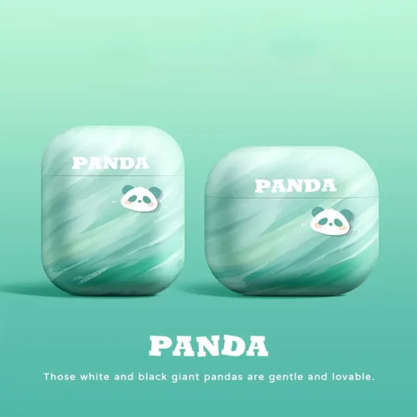 Cartoon Panda Matte Texture Apple AirPods Protective Case