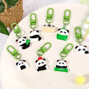 WPDCCM000100-0107-01 Cartoon Panda Mini Keychain Cute Backpack Charm Accessory