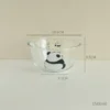 WPHHTW000208 Cartoon Panda Pattern Glass Bowl Multi-Size Fruit Dessert Bowl