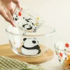 WPHHTW000205-0208-02 Cartoon Panda Pattern Glass Bowl Multi-Size Fruit Dessert Bowl